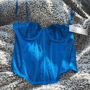 Blue urban outfitters modern love corset